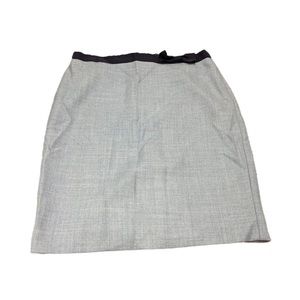 J. Crew 100% Wool Pencil Skirt Light Blue Bow Size 14 Excellent Condition!